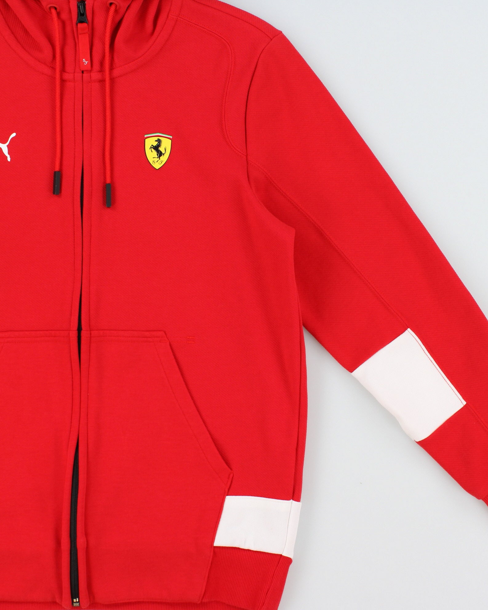 Puma Scuderia Ferrari Heavyweight Rib Full Zip Racing Hoodie - S