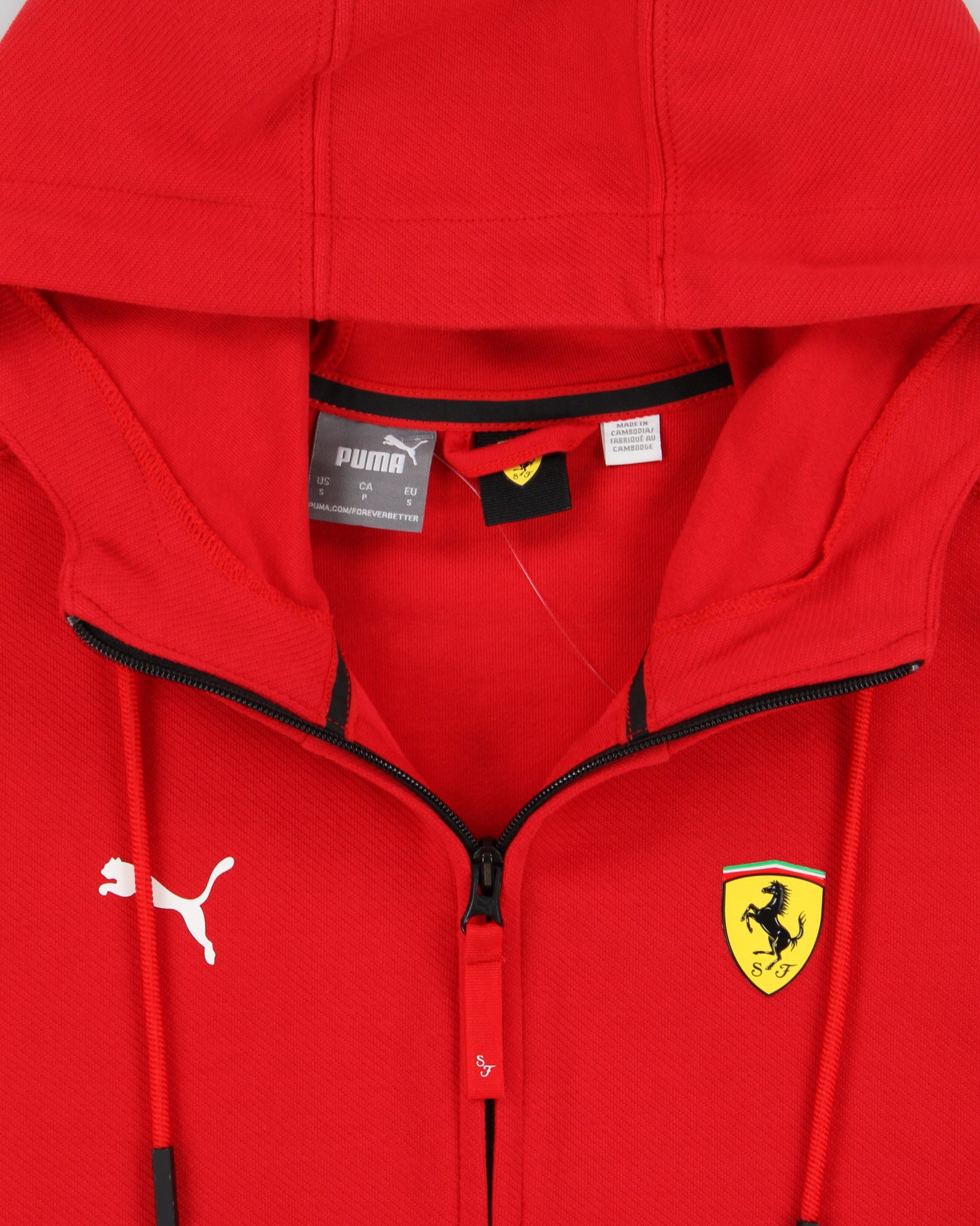 Puma Scuderia Ferrari Heavyweight Rib Full Zip Racing Hoodie - S