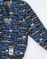 Vintage Y2K 00s Ecko UNLTD Heavyweight Scripture Waffle Knit Lined Full-Zip Hoodie - M