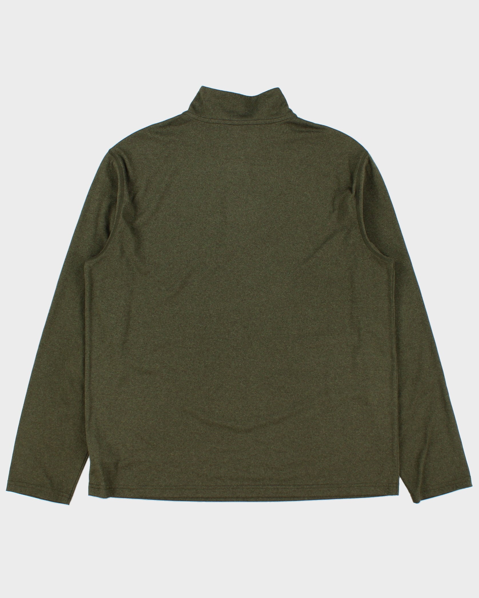 Vintage Polo Ralph Lauren Performance Khaki Lightweight Thermal Quarter-Zip Sweatshirt - L