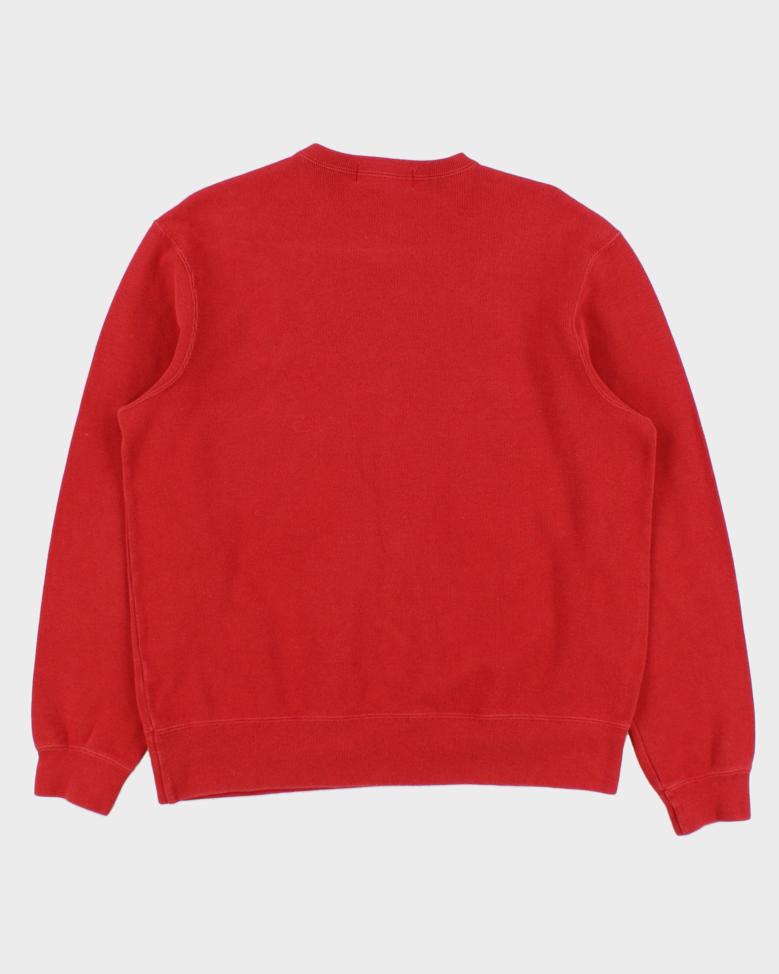 Vintage 1990s Polo Ralph Lauren Pale Red Heavyweight V-Neck Sweatshirt - M