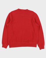 Vintage 1990s Polo Ralph Lauren Pale Red Heavyweight V-Neck Sweatshirt - M