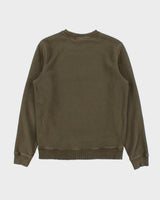 Vintage Lacoste Khaki Embroidered Houndstooth Spell Out Heavyweight Crewneck Sweatshirt - S