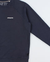 Vintage Patagonia Navy P-6 Logo Organic Fairtrade Regular Fit Crewneck Sweatshirt - L