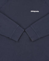 Vintage Patagonia Navy P-6 Logo Organic Fairtrade Regular Fit Crewneck Sweatshirt - L
