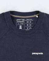 Vintage Patagonia Navy P-6 Logo Organic Fairtrade Regular Fit Crewneck Sweatshirt - L