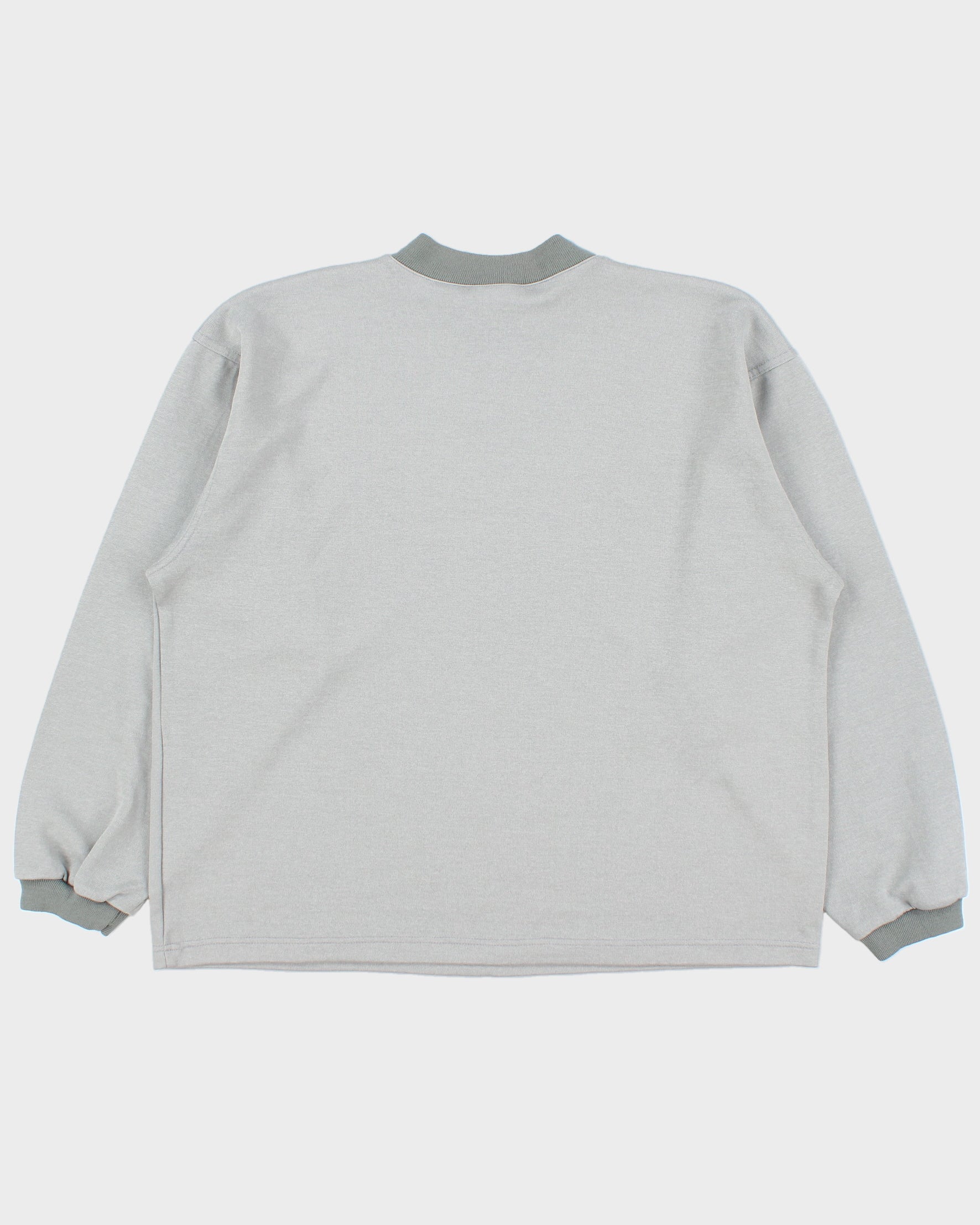 Vintage 2002 Y2K Umbro Pro Training Grey High-Neck Crewneck Sweatshirt - L