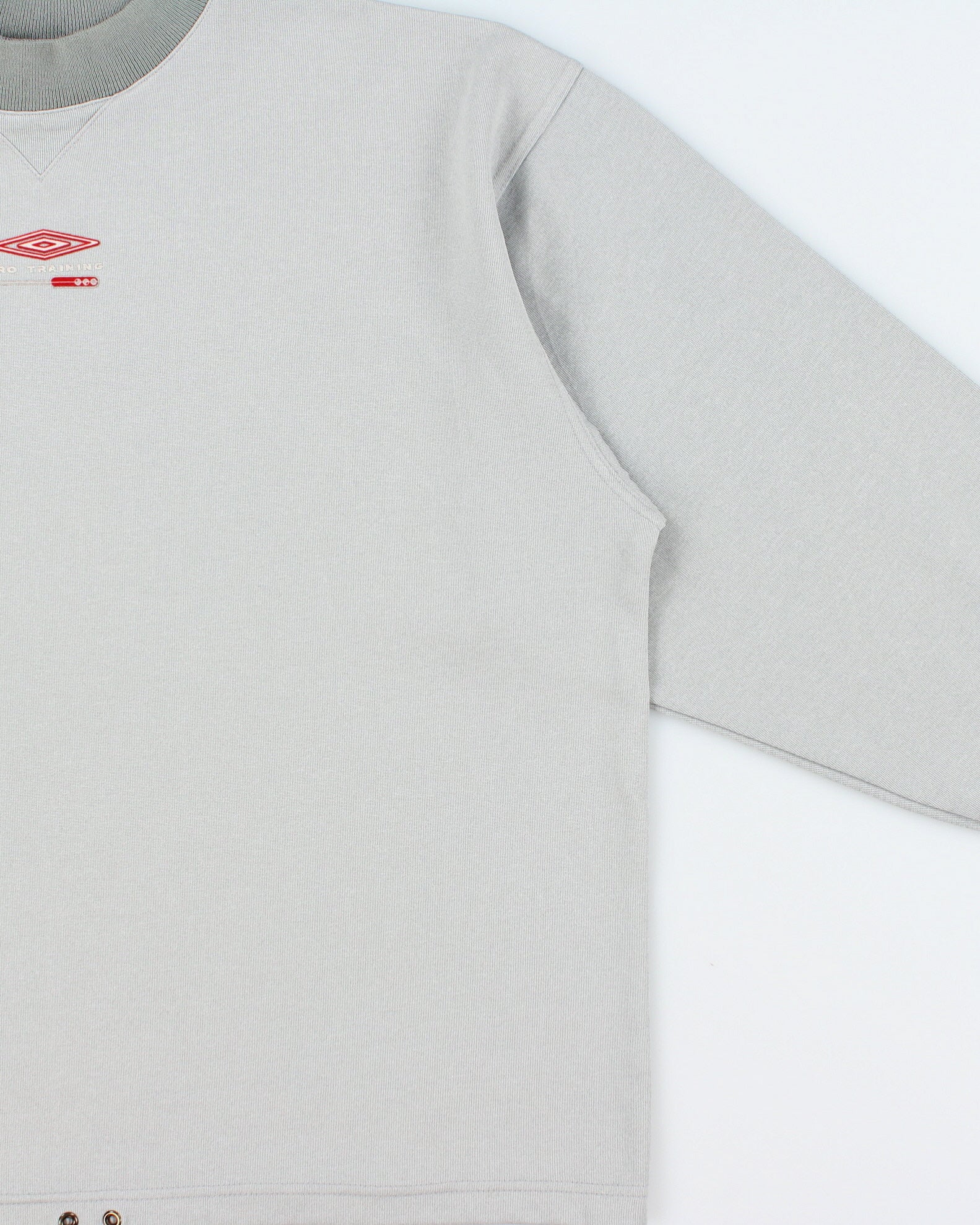 Vintage 2002 Y2K Umbro Pro Training Grey High-Neck Crewneck Sweatshirt - L