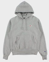 Vintage Champion Grey Marl Heavyweight Reverse Weave Pullover Hoodie - S