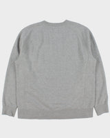 Vintage Champion Grey Marl Embroidered Spell Out Crewneck Sweatshirt - XL