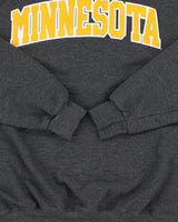 Vintage Champion Eco Grey Marl Stitch Embroidered Minnesota Crewneck Varsity Sweatshirt - M