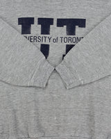 Vintage 1970s Russell Athletic Gold Tag Grey Marl University Of Toronto Made In USA Crewneck Sweatshirt - M