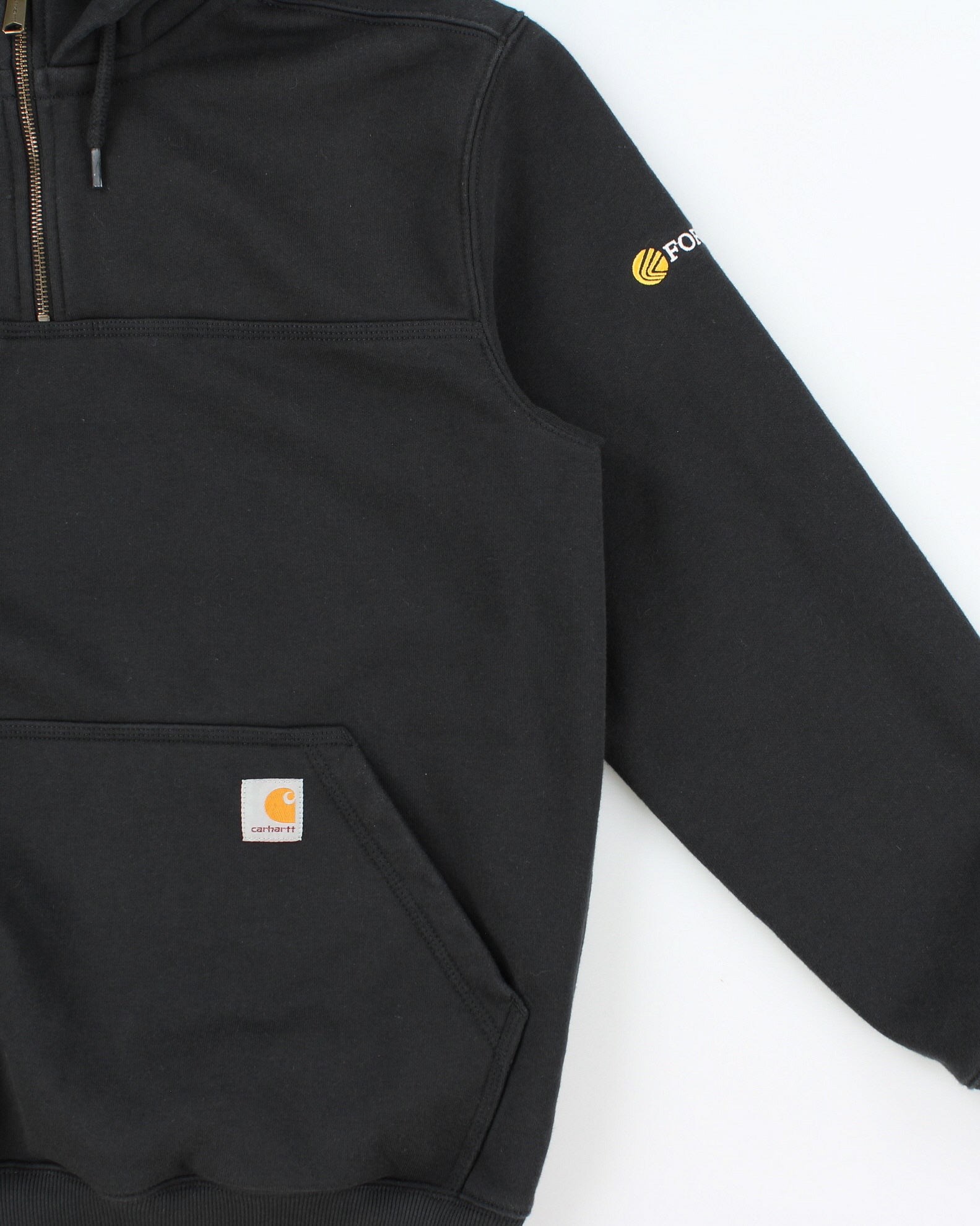 Vintage Carhartt Paxton Heavyweight Loose Fit Quarter-Zip Rain Defender Hoodie - M