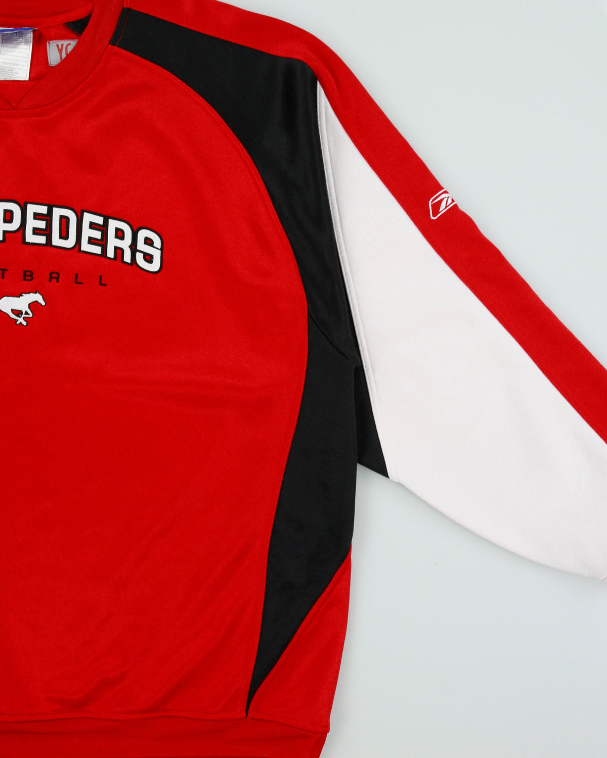 Vintage 2004 Y2K Reebok Calgary Stampeders Embroidered CFL Satin Crewneck Sweatshirt - XL