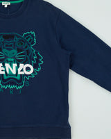 Kenzo Navy Embroidered Classic Tiger Crewneck Sweatshirt - L