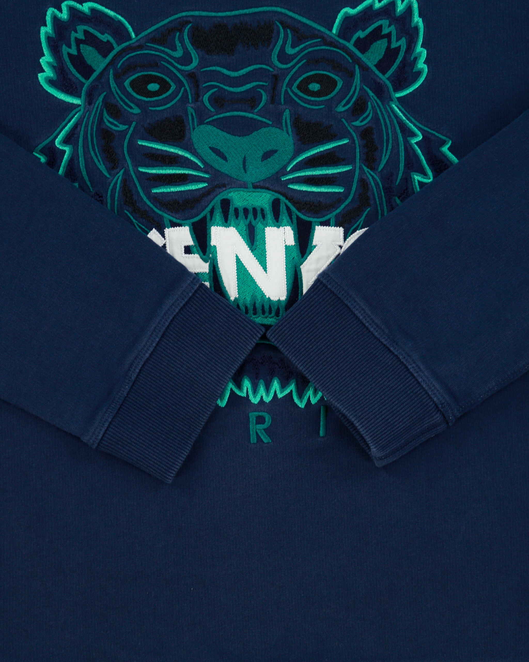 Kenzo Navy Embroidered Classic Tiger Crewneck Sweatshirt - L