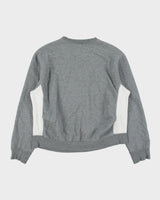 Vintage Puma Marl Grey Spell Out Crewneck Panel Sweatshirt - L