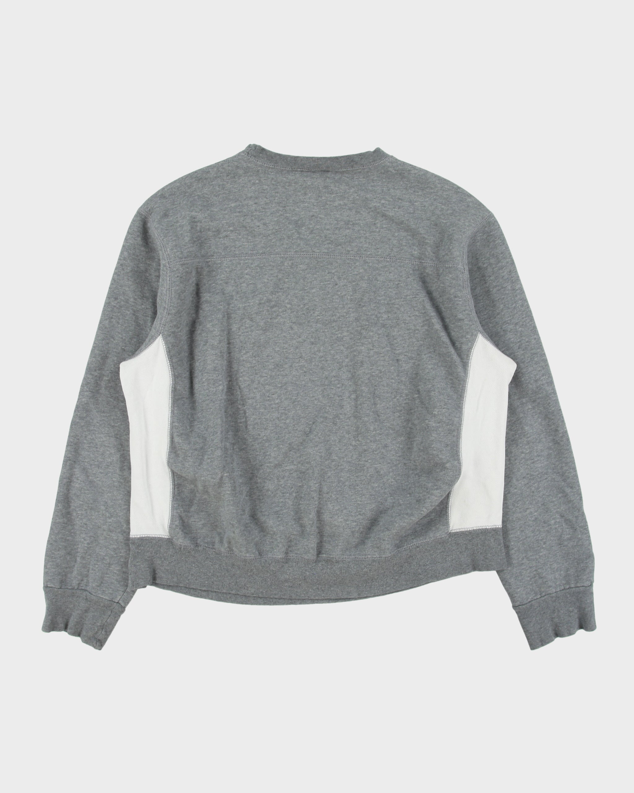 Vintage Puma Marl Grey Spell Out Crewneck Panel Sweatshirt - L
