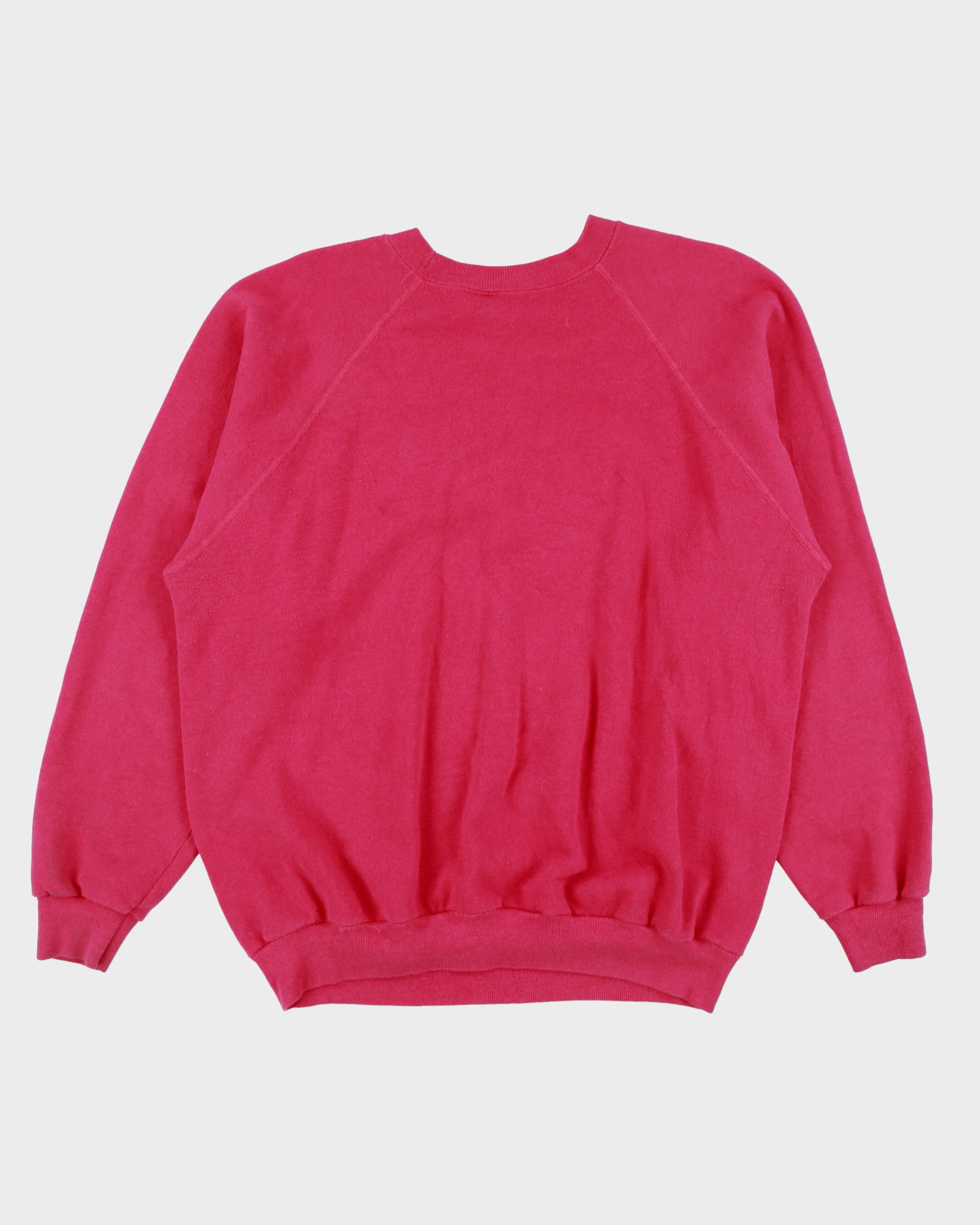 Vintage 1986 Hot Cotton Jazz Band Hot Pink Hanes Made In USA Crewneck Sweatshirt - XL