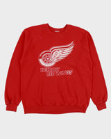 Vintage 1982 Detroit Red Wings Distressed Made In USA NHL Ice Hockey Crewneck Sweatshirt - L