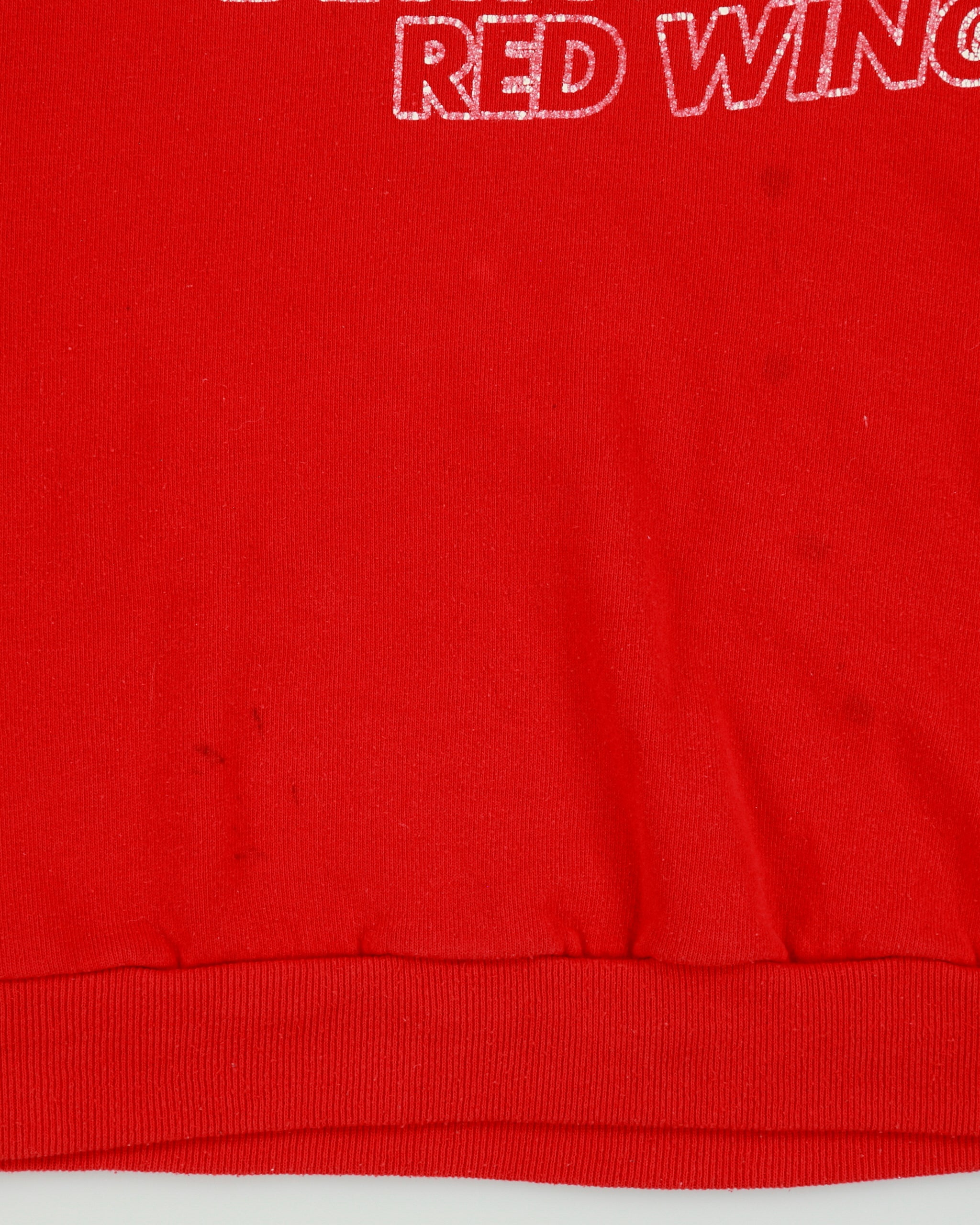 Vintage 1982 Detroit Red Wings Distressed Made In USA NHL Ice Hockey Crewneck Sweatshirt - L