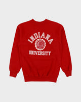 Vintage 1970s Indiana University Puff Print Wolf &amp; Sons Union Made In USA Crewneck Sweatshirt - M