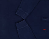 Vintage Y2K 00s Polo Ralph Lauren Navy Funnel Neck Quarter-Zip Sweatshirt - L