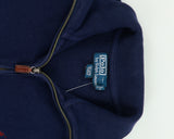 Vintage Y2K 00s Polo Ralph Lauren Navy Funnel Neck Quarter-Zip Sweatshirt - L
