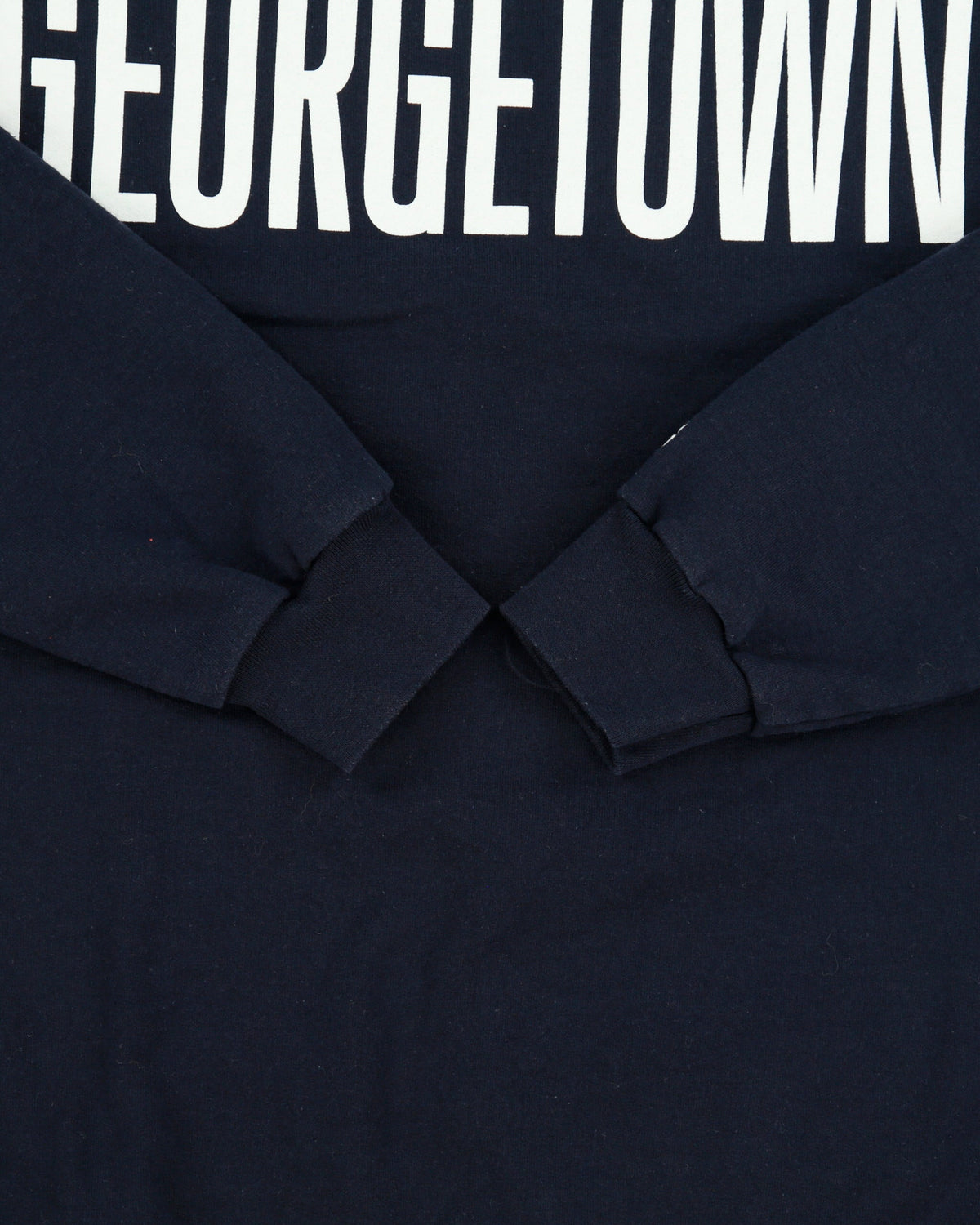 Vintage Champion Ath. Navy Georgetown University Varsity Crewneck Sweatshirt - L