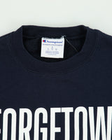 Vintage Champion Ath. Navy Georgetown University Varsity Crewneck Sweatshirt - L