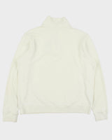 Vintage Y2K 00s Lacoste Classic Croc Pique Funnel Neck Quarter-Zip Sweatshirt - XL