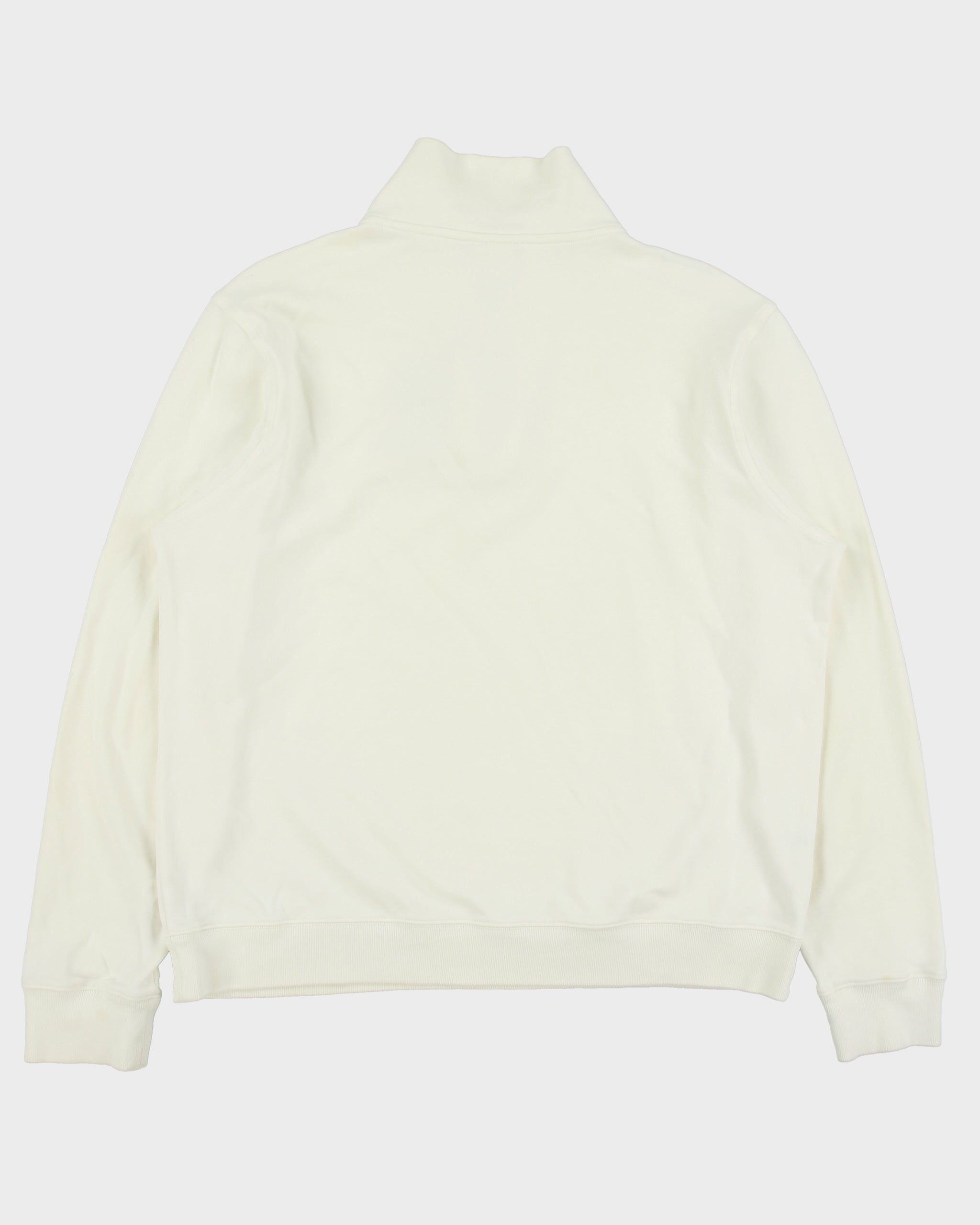 Vintage Y2K 00s Lacoste Classic Croc Pique Funnel Neck Quarter-Zip Sweatshirt - XL