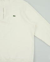 Vintage Y2K 00s Lacoste Classic Croc Pique Funnel Neck Quarter-Zip Sweatshirt - XL