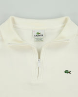 Vintage Y2K 00s Lacoste Classic Croc Pique Funnel Neck Quarter-Zip Sweatshirt - XL
