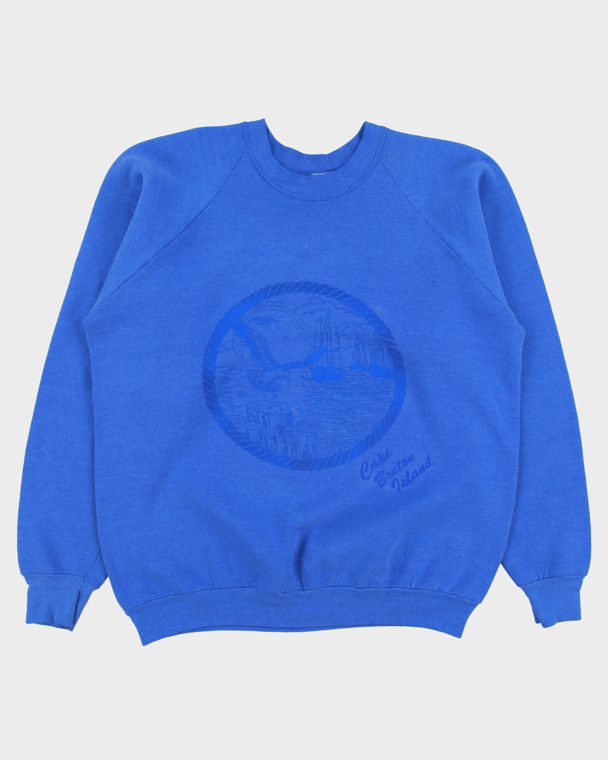 Vintage 1988 Cape Breton Island Puff Print Made In USA Crewneck Sweatshirt - XL