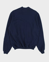 Vintage 1990s Nautica Diving Club Navy Puff Print High-Neck Crewneck Sweatshirt - L