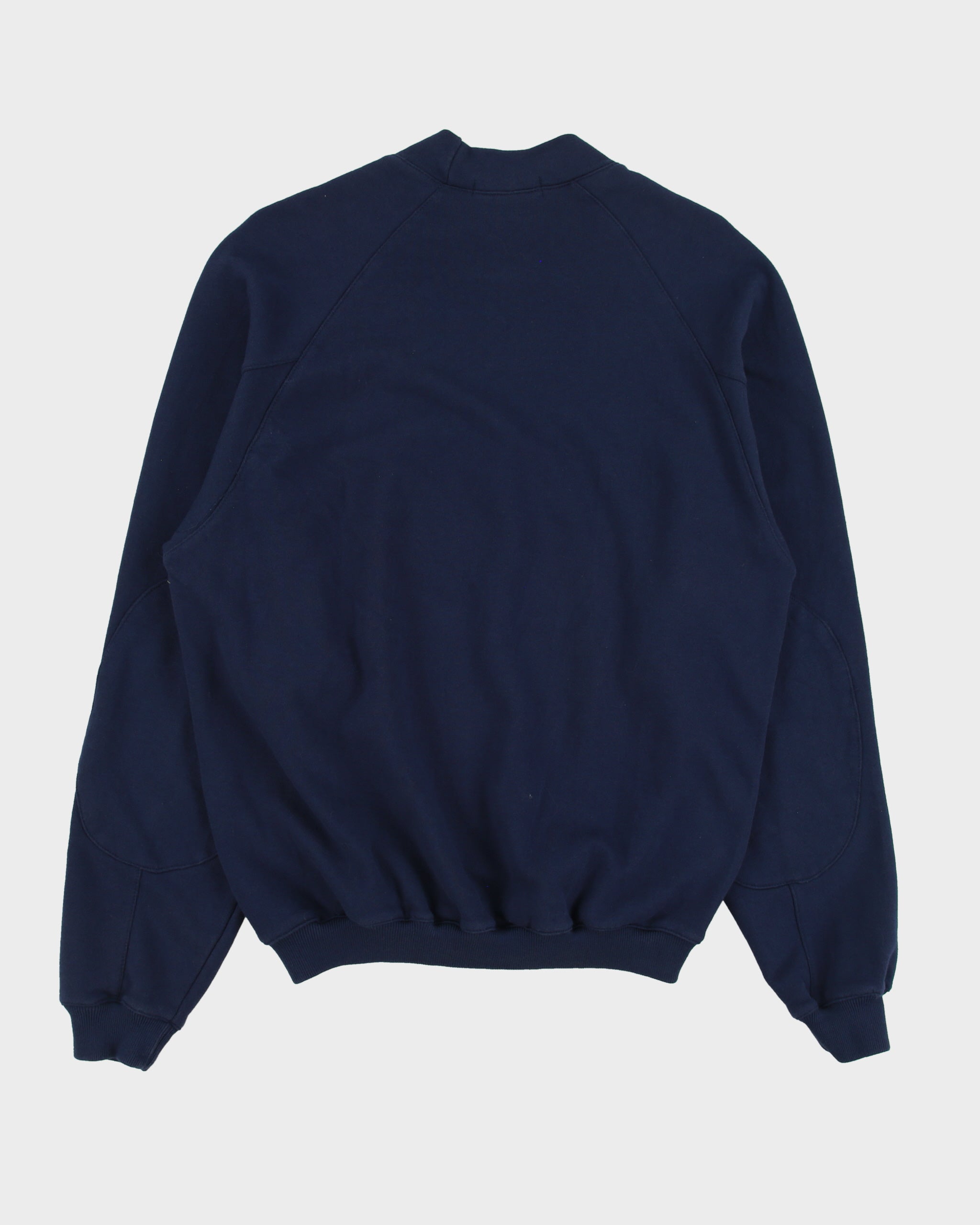 Vintage 1990s Nautica Diving Club Navy Puff Print High-Neck Crewneck Sweatshirt - L