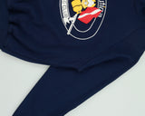 Vintage 1990s Nautica Diving Club Navy Puff Print High-Neck Crewneck Sweatshirt - L