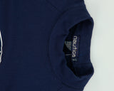 Vintage 1990s Nautica Diving Club Navy Puff Print High-Neck Crewneck Sweatshirt - L