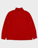 Vintage Y2K 00s Polo Ralph Lauren Classic Pony Quarter-Zip Sweatshirt - XL