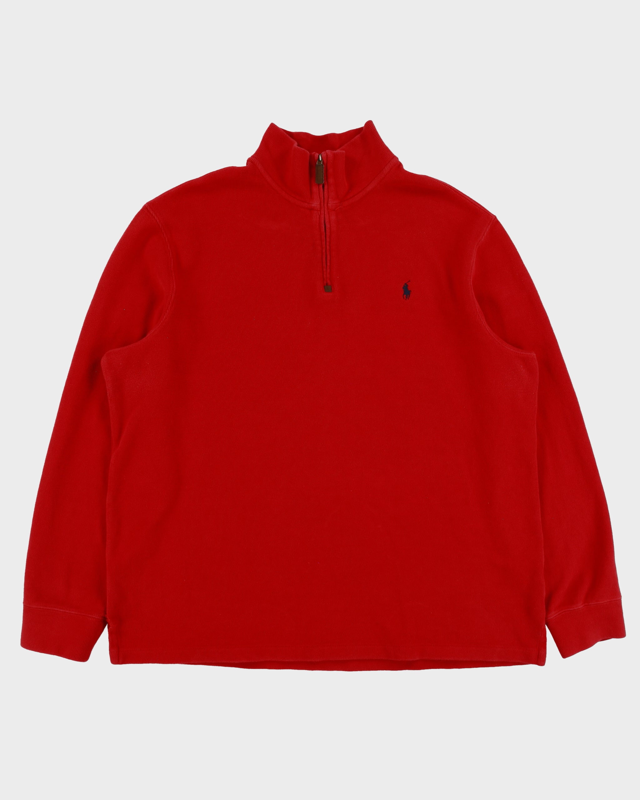 Vintage Y2K 00s Polo Ralph Lauren Classic Pony Quarter-Zip Sweatshirt - XL