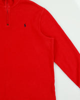 Vintage Y2K 00s Polo Ralph Lauren Classic Pony Quarter-Zip Sweatshirt - XL