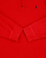Vintage Y2K 00s Polo Ralph Lauren Classic Pony Quarter-Zip Sweatshirt - XL