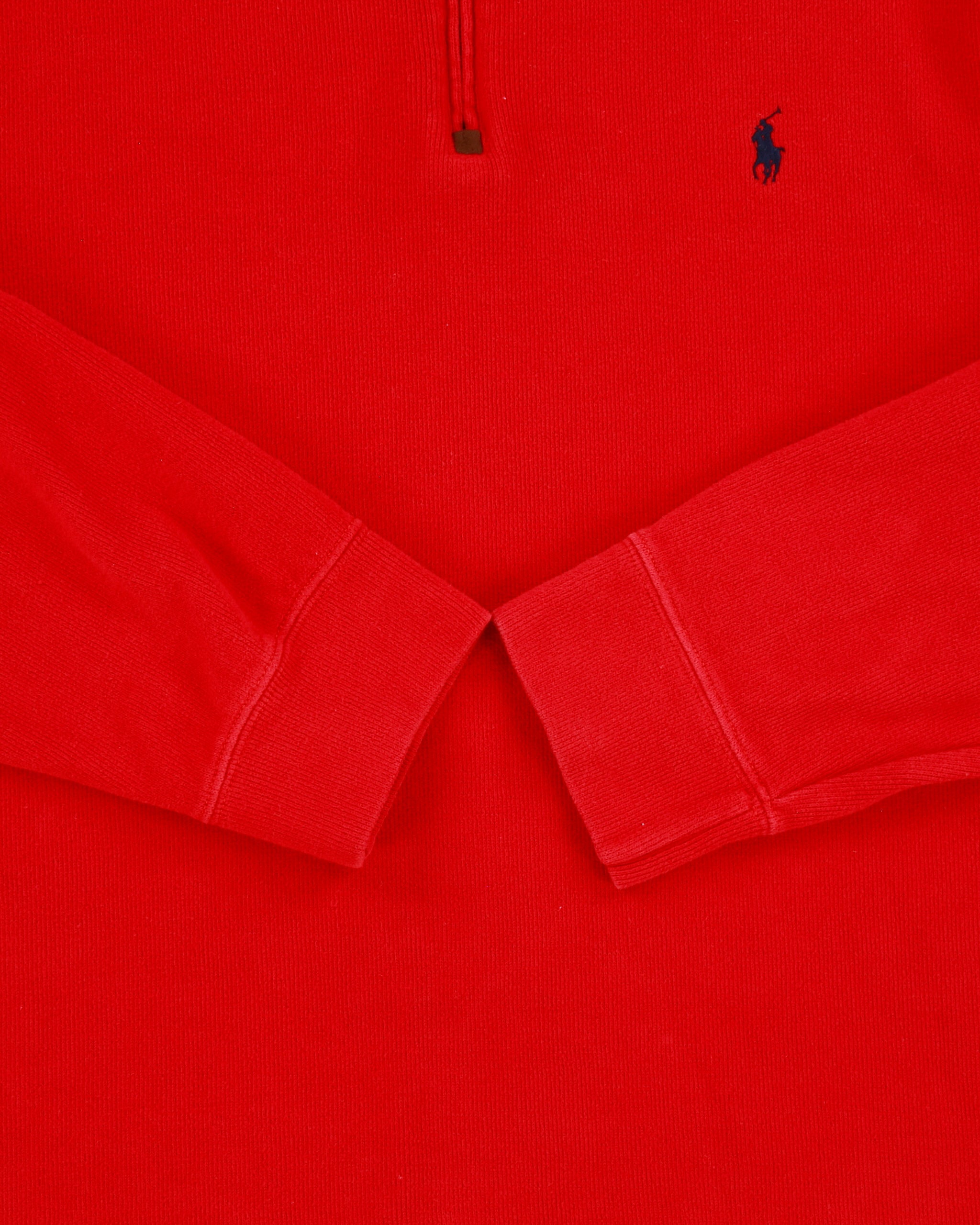 Vintage Y2K 00s Polo Ralph Lauren Classic Pony Quarter-Zip Sweatshirt - XL