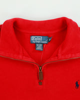 Vintage Y2K 00s Polo Ralph Lauren Classic Pony Quarter-Zip Sweatshirt - XL