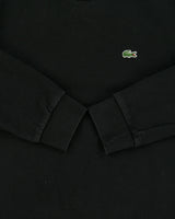 Vintage Lacoste Black Croc Pique Heavyweight Classic Fit Crewneck Sweatshirt - M