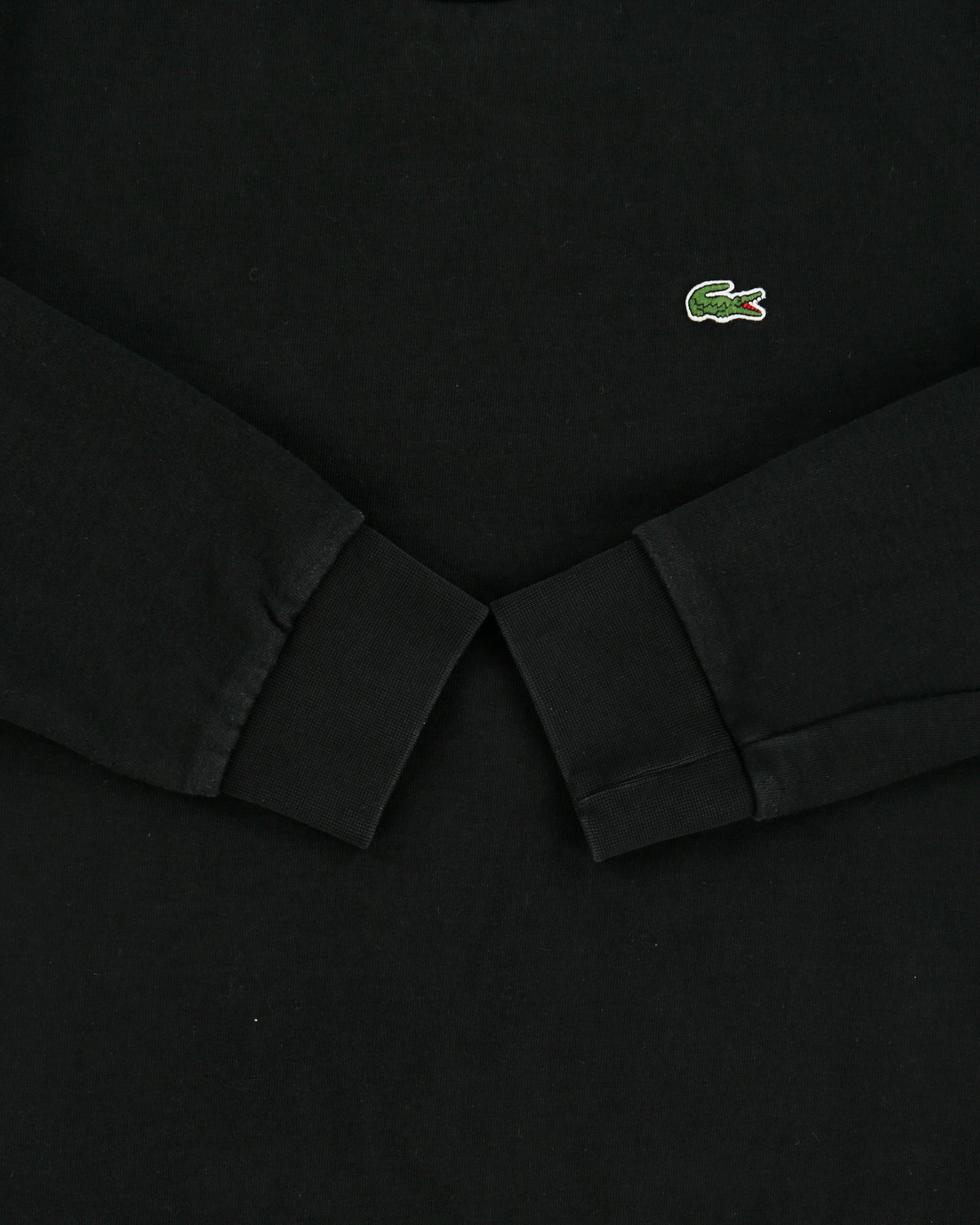 Vintage Lacoste Black Croc Pique Heavyweight Classic Fit Crewneck Sweatshirt - M