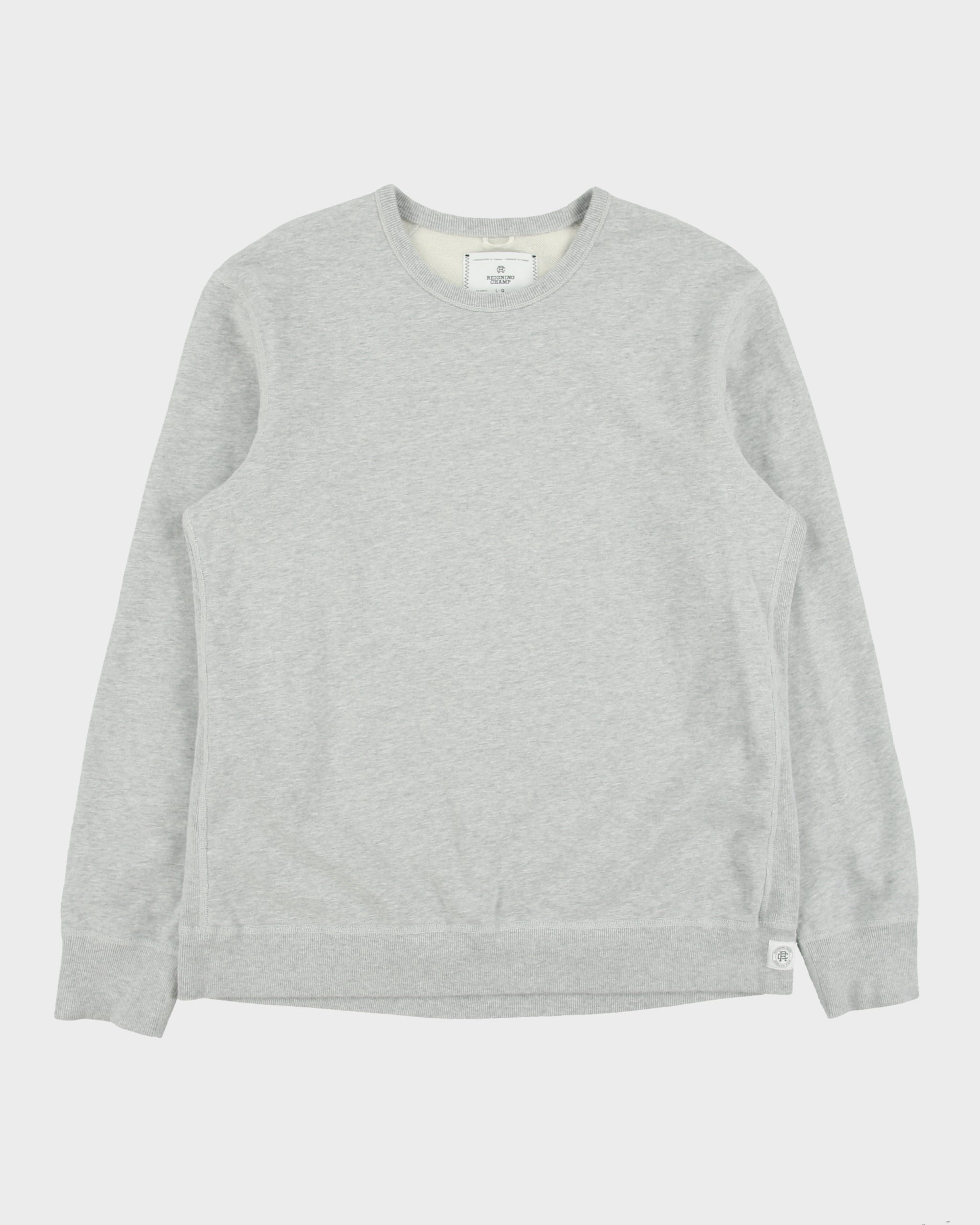 Reigning Champ Grey Marl Made In Canada Heavyweight Terry Crewneck Sweatshirt - L