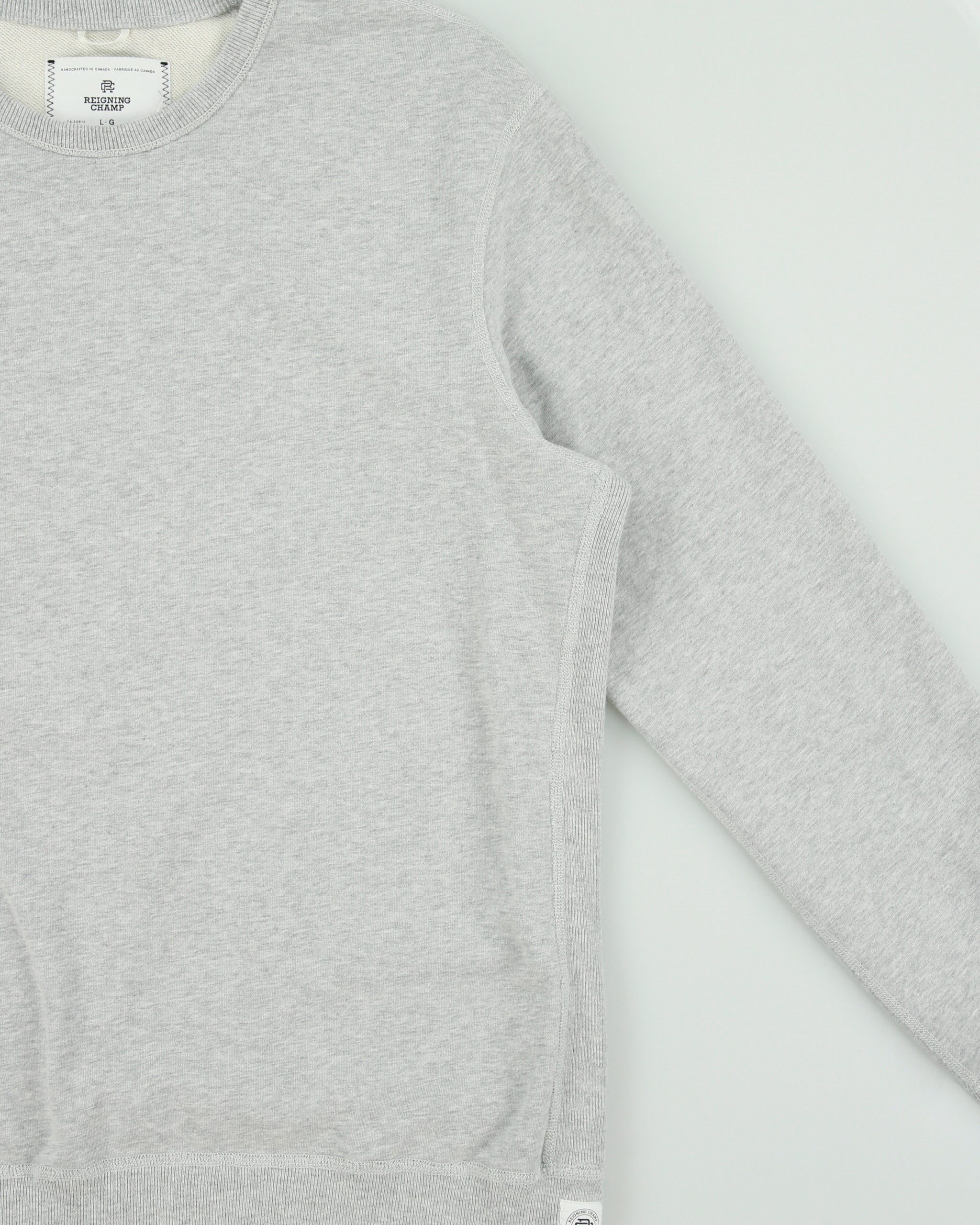 Reigning Champ Grey Marl Made In Canada Heavyweight Terry Crewneck Sweatshirt - L