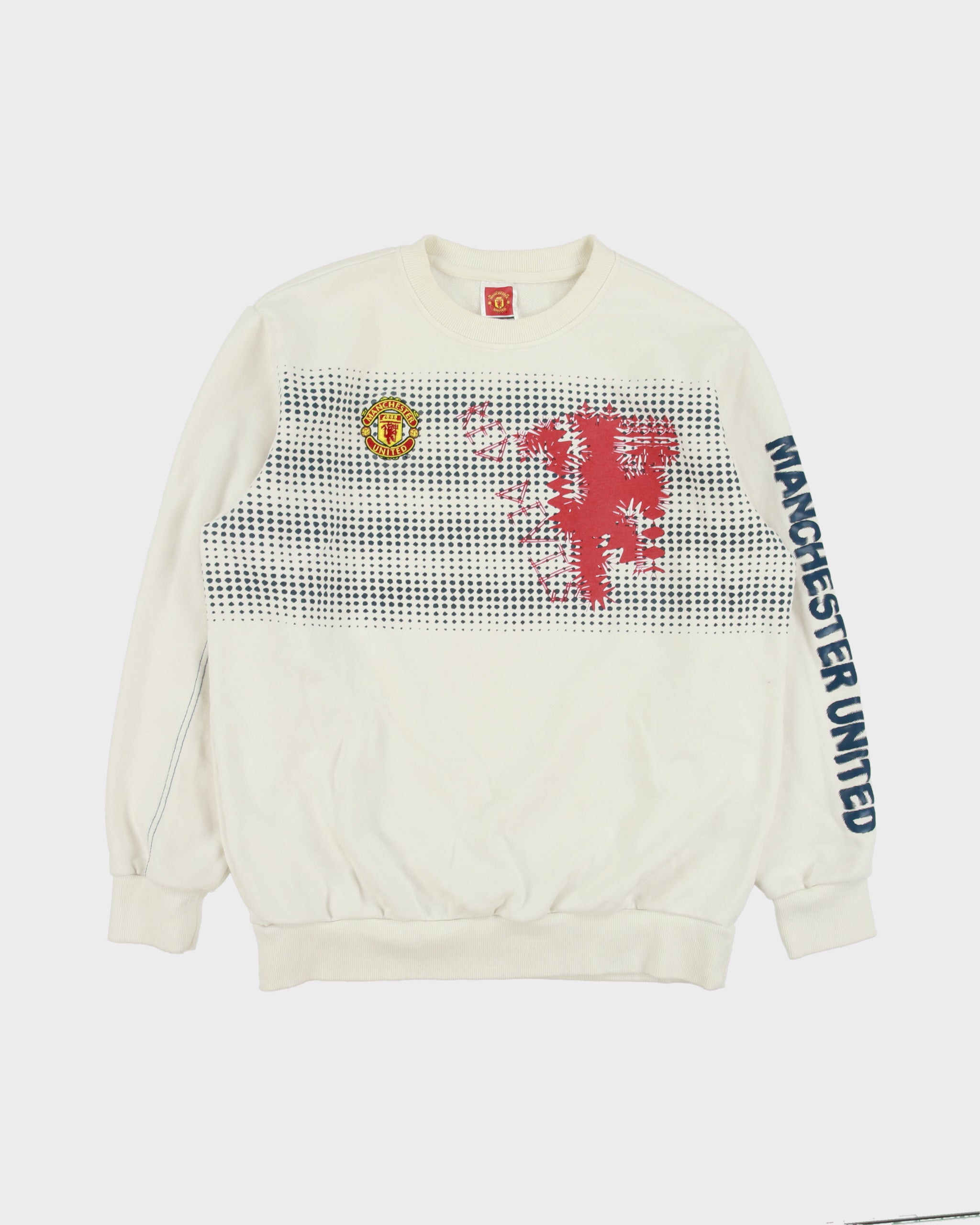 Vintage 1990s Manchester United FC Official Red Devils Crewneck Football Sweatshirt - L
